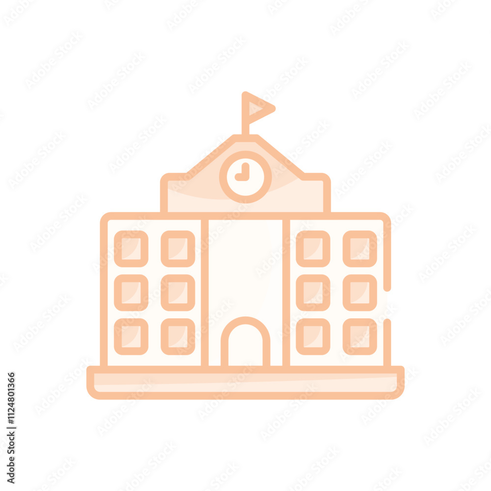 School Building vector icon School Building vector icon
