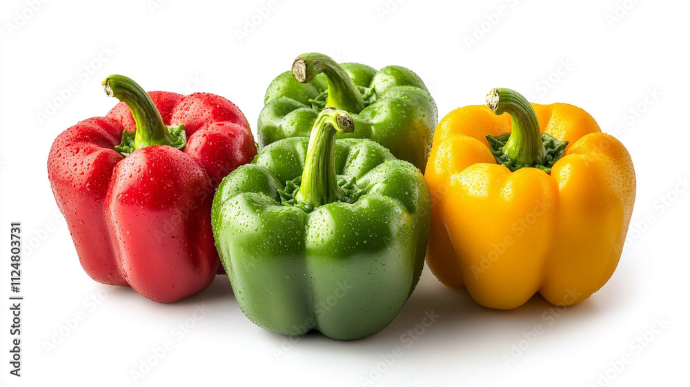 bell peppers isolated on a white background bell peppers isolated on a white background