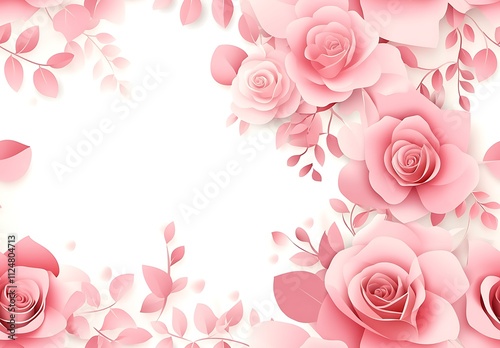 Pink rose pattern background. Pink rose texture, womens day background