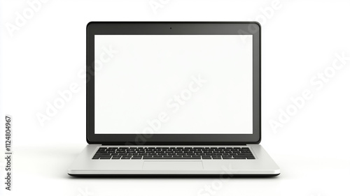 Laptop mockup, a mockup template for design presentation work. Isolated on a white background