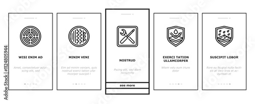 product caution label warning onboarding mobile vector odor control, reversible, automatic shut down, lightweight, indoor use only product caution label warning illustrations