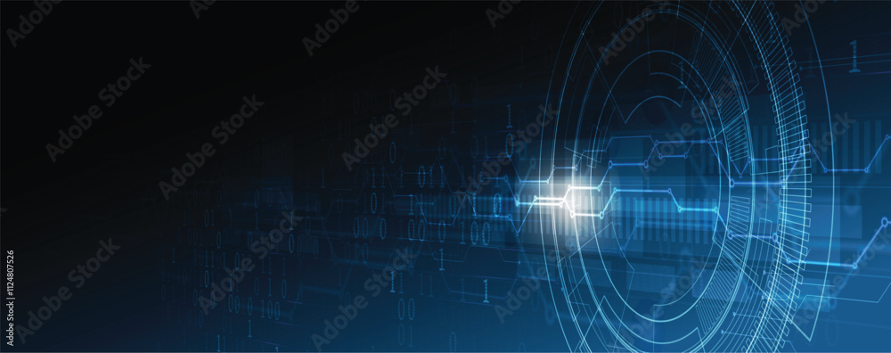 Fototapeta premium Abstract circuit board technology and business background