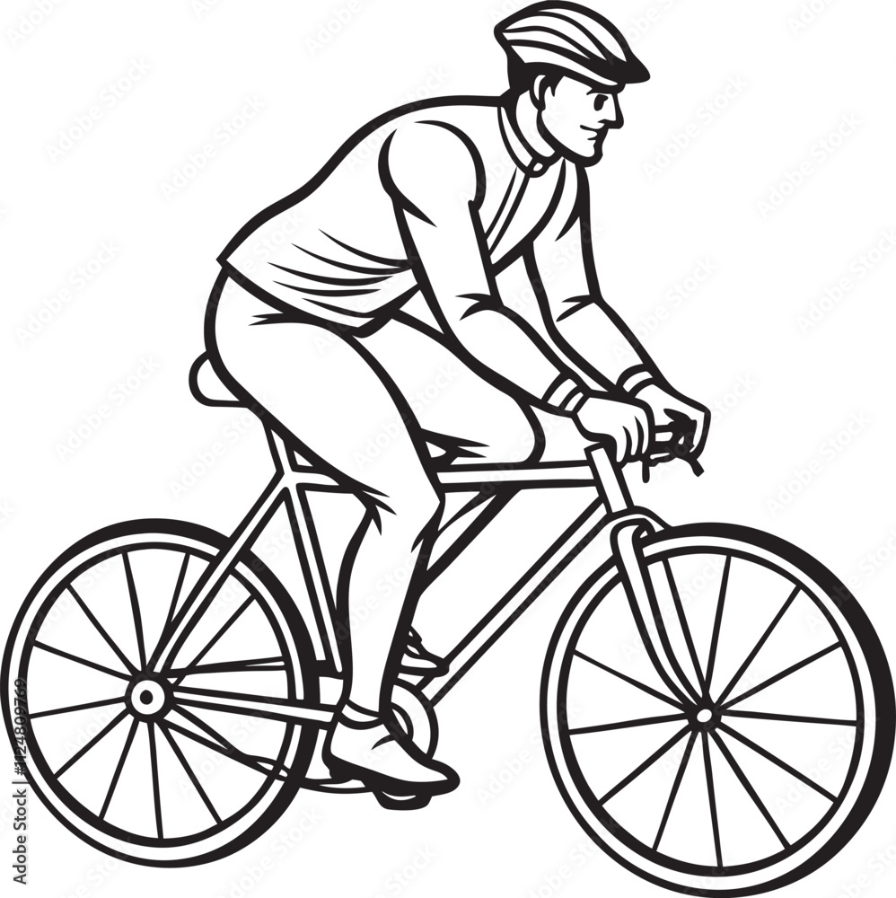 man on bicycle man on bicycle
