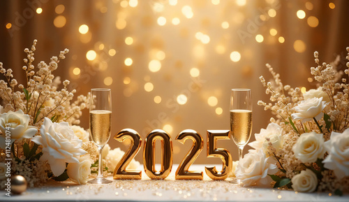 2025 New Year theme background image