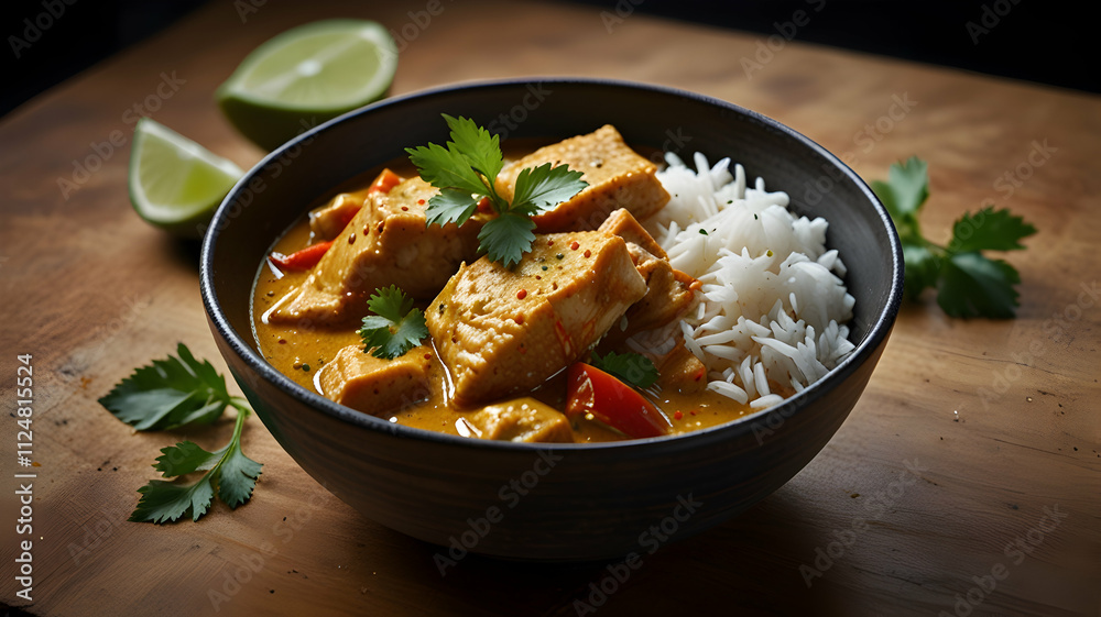 Delicious Creamy Tofu Curry with Rice: A Vibrant and Aromatic Thai-Inspired Dish Delicious Creamy Tofu Curry with Rice: A Vibrant and Aromatic Thai-Inspired Dish