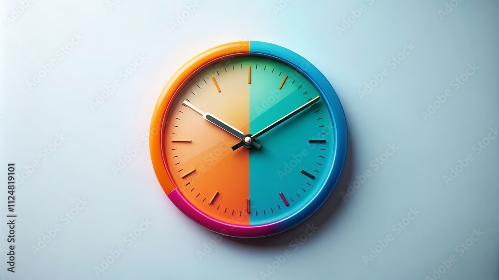 Candid Photography of a Stylish Time Clock Design on a Clean White Background for Modern Decor and Business Concepts Candid Photography of a Stylish Time Clock Design on a Clean White Background for Modern Decor and Business Concepts
