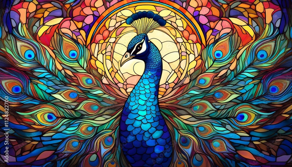 Fototapeta premium peacock with feathers