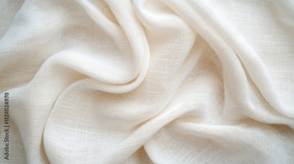 Abstract white elegant aesthetic linen cotton textile fabric background. Soft light background for beauty product Abstract white elegant aesthetic linen cotton textile fabric background. Soft light background for beauty product