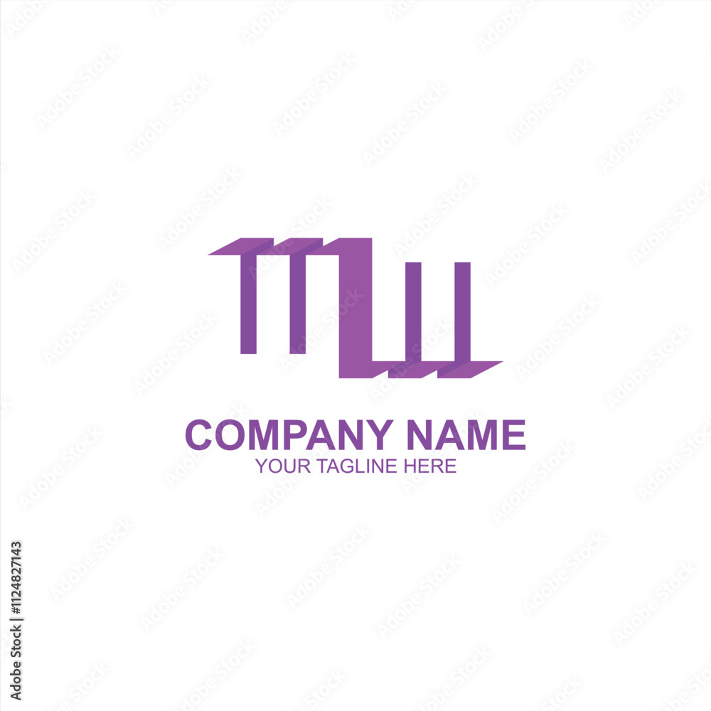 company logo wm initial icon with creative vector illustration company logo wm initial icon with creative vector illustration