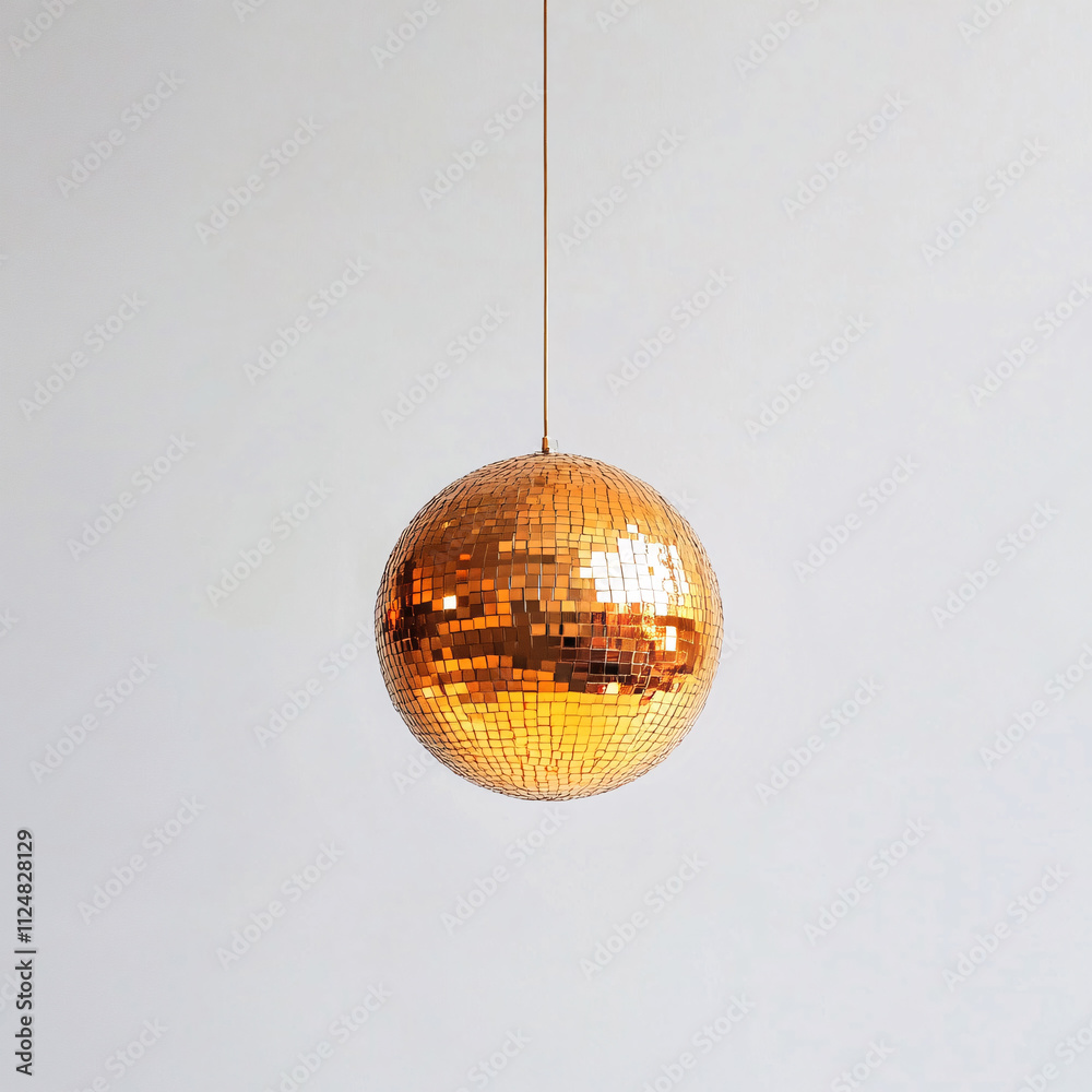 Obraz premium disco background with disco balls in purple and gold lighting 