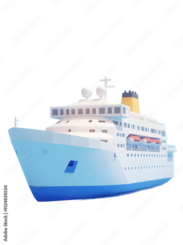 isolated Luxury Cruise Ship and Yacht on blank background isolated Luxury Cruise Ship and Yacht on blank background