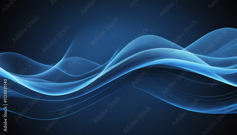 Blue waves flowing seamlessly across a modern abstract background, symbolizing innovation and progress in business design. Blue waves flowing seamlessly across a modern abstract background, symbolizing innovation and progress in business design.