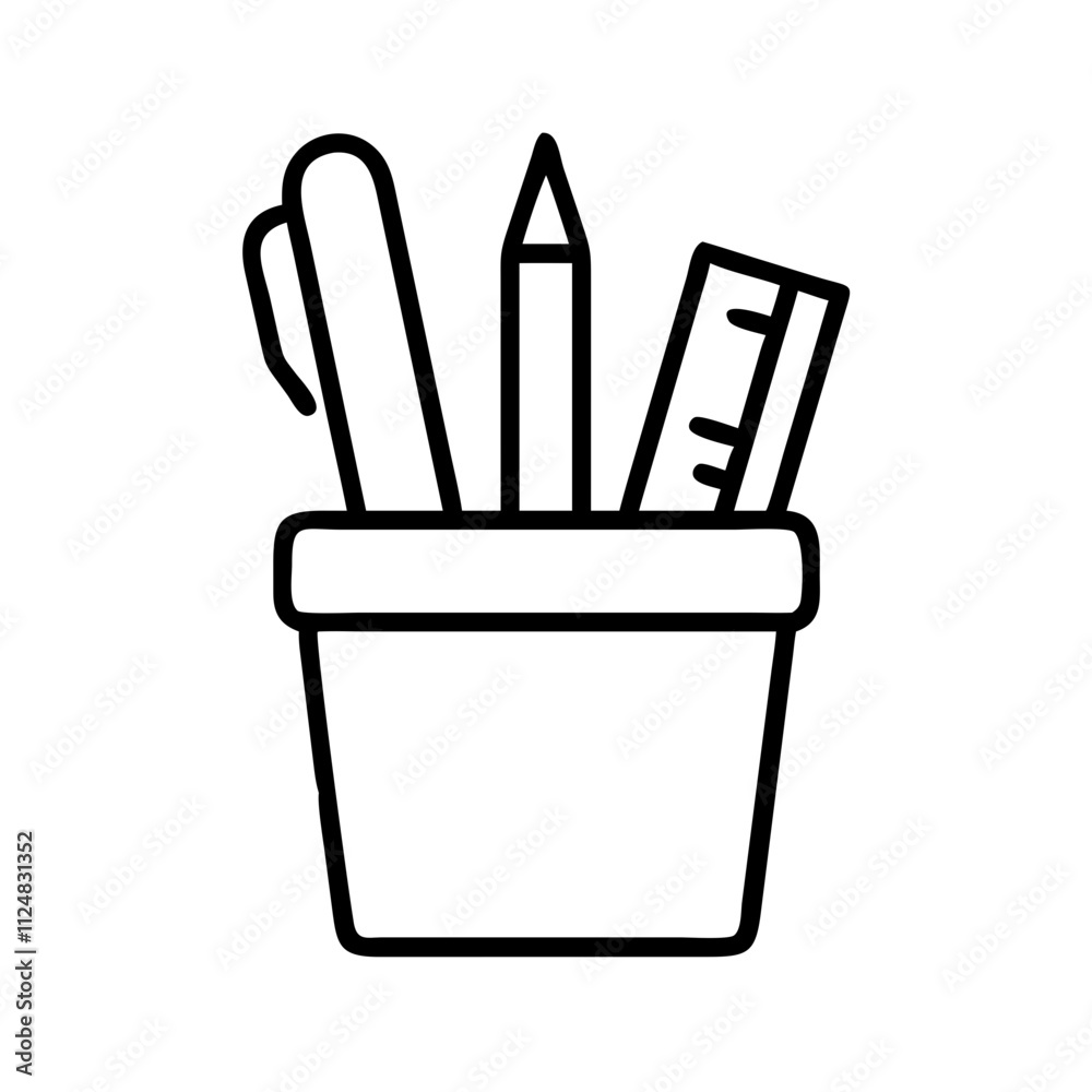 briefcase icon, office vector icon - black outline icon of briefcase symbolizing office, workspace, and modern office in simple design. briefcase icon, office vector icon - black outline icon of briefcase symbolizing office, workspace, and modern office in simple design.