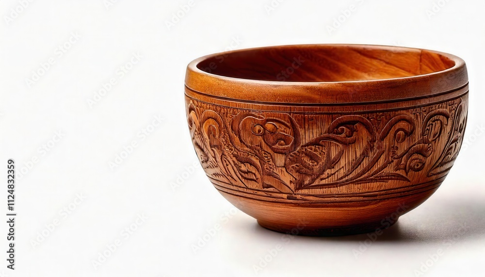 Intricately Carved Wooden Bowl: An elegant and timeless piece, this handcrafted wooden bowl features a delicate floral design, showcasing the artistry of traditional craftsmanship. Intricately Carved Wooden Bowl: An elegant and timeless piece, this handcrafted wooden bowl features a delicate floral design, showcasing the artistry of traditional craftsmanship.