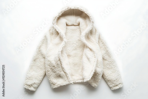 The woman wears a warm winter coat with fur trim, a wool sweater, and leather gloves, ready to brave the cold