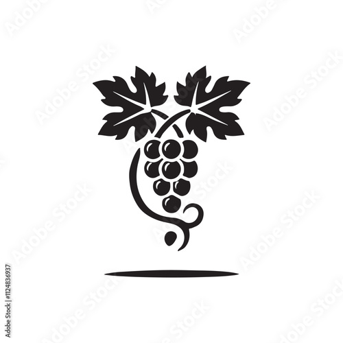Grapevine silhouette vector icon