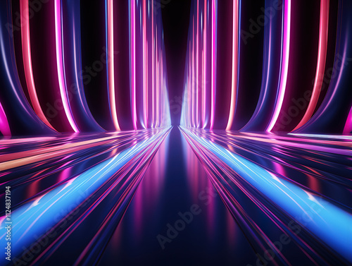 Attractive a blue and purple lines