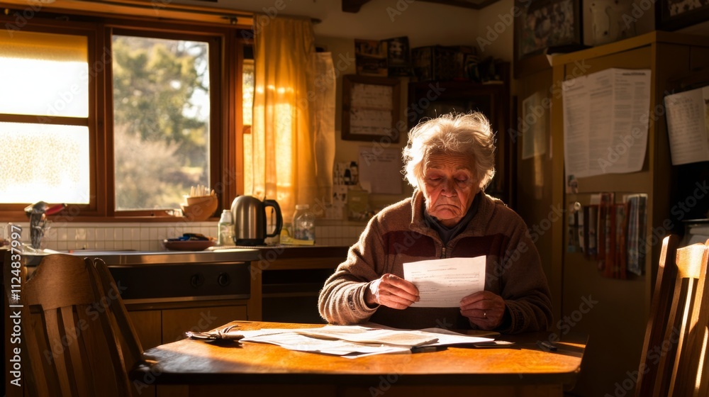 Elderly person standing alone, appearing confused and uncertain, reflecting on the challenges of aging and the need for support and understanding. Elderly person standing alone, appearing confused and uncertain, reflecting on the challenges of aging and the need for support and understanding.