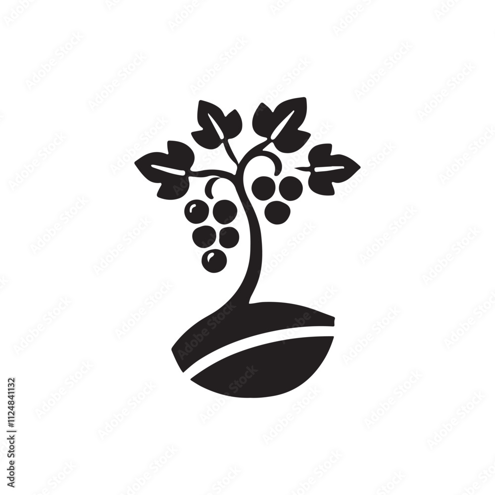 Creative Grapevine Ornament – Perfect for Wine Logos Creative Grapevine Ornament – Perfect for Wine Logos