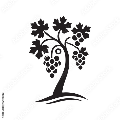Creative Grapevine Ornament – Perfect for Wine Logos