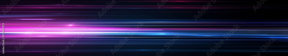 Abstract background with blurred light streaks and neon lights in shades of dark blue, purple, and pink. Abstract background with blurred light streaks and neon lights in shades of dark blue, purple, and pink.