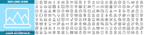 User Interface Line Editable Icons set.