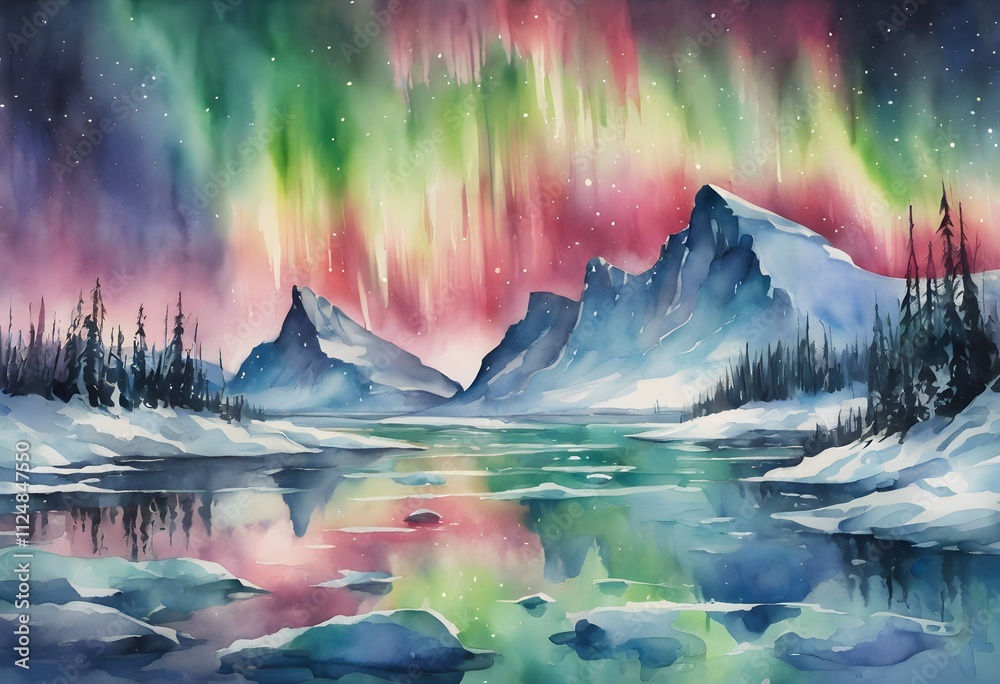 Ethereal Arctic Dance of Vibrant Colors
