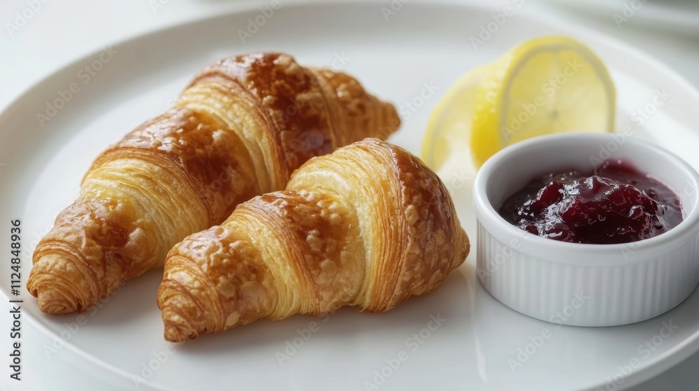 Cozy Breakfast with Croissants and Coffee Cozy Breakfast with Croissants and Coffee