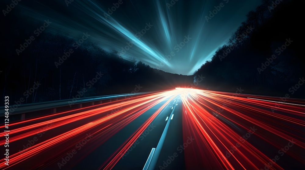 long red light speed exposure photo long red light speed exposure photo