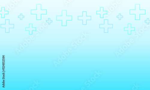 Blue and white gradient background with medical plus sign