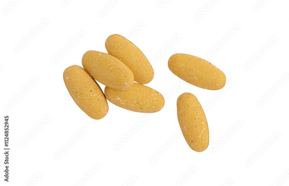 heap of pills isolated on white heap of pills isolated on white