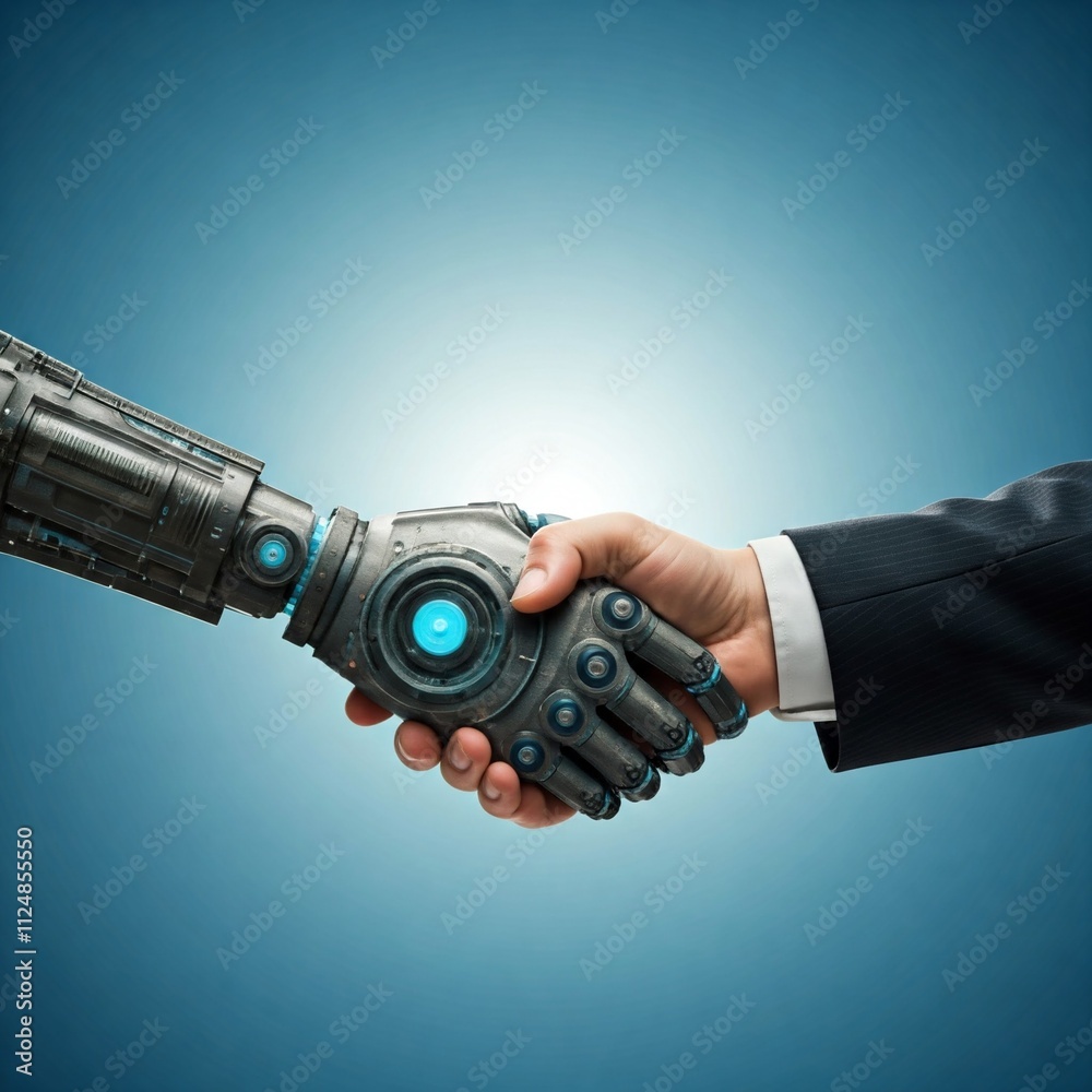 Handshake between man and machine Handshake between man and machine