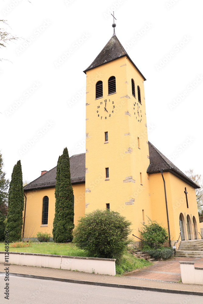 Naklejka premium Blick in das Zentrum von Gottmadingen in Baden-Württemberg
