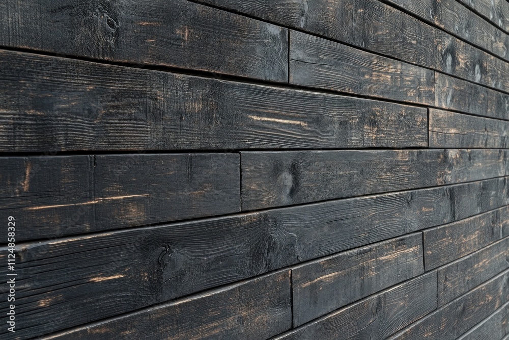 Fototapeta premium Black Wooden Wall Texture