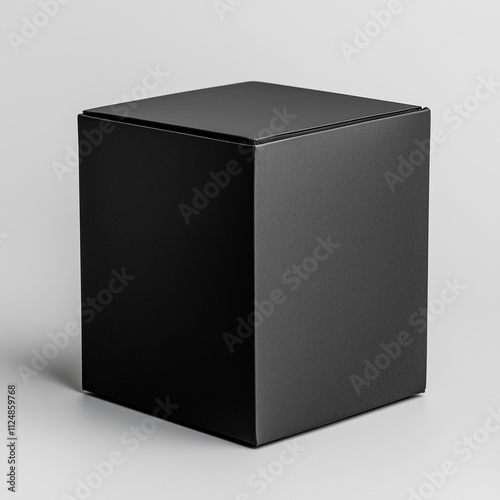 Closed luxury black cardboard box