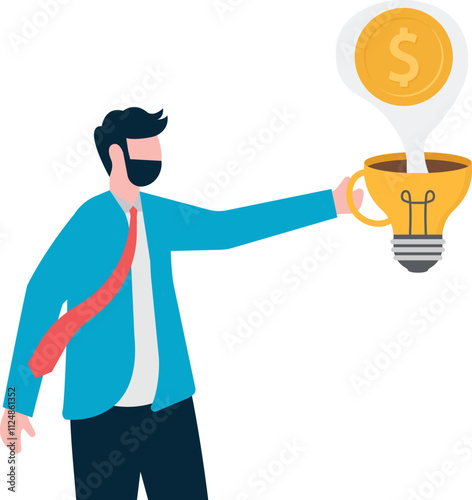 Time is Money, Time and decisions affect money. Time is precious. Businessman, office worker,
