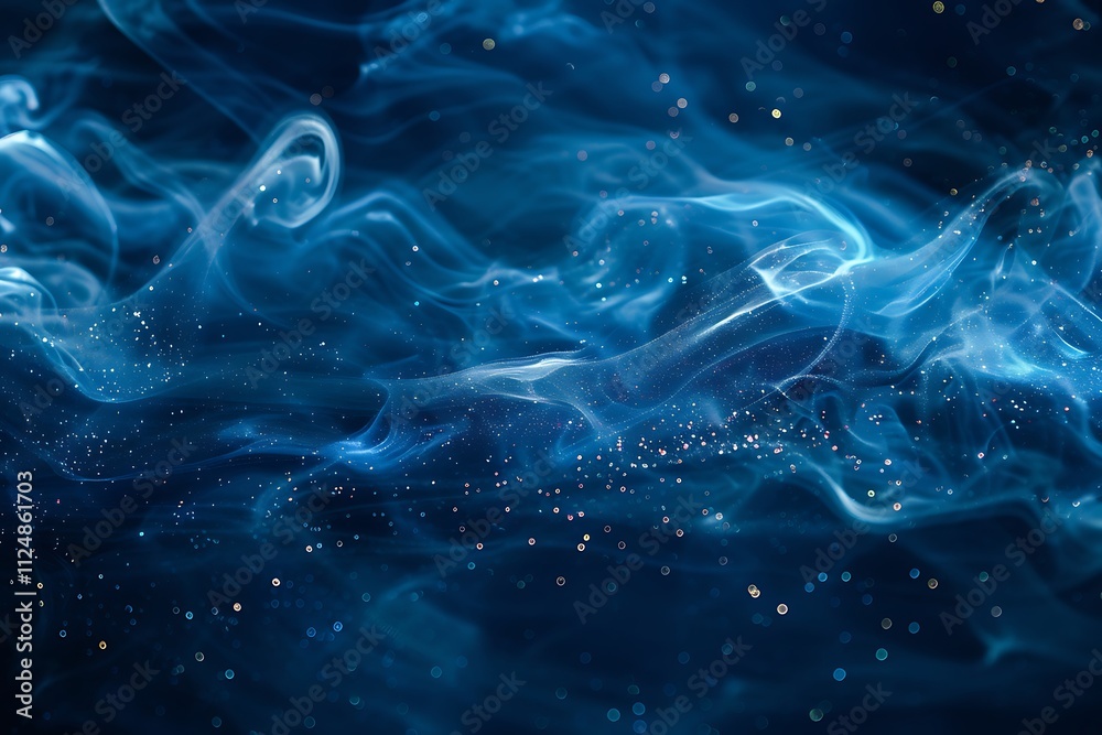 Blue smoke on black background Blue smoke on black background