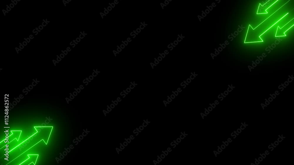 Abstract neon arrow icon. outline fork arrow icon, with editable stroke. Split arrow sign. Two way pointer, forked arrow, direction, double pathway, two direction to move, crossroad. vector icon.