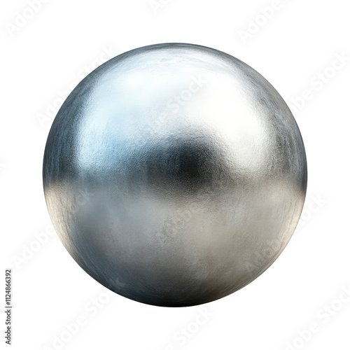 Metal ball. Isolated on transparent background.