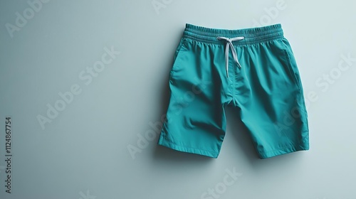 Teal Swim Trunks Summer Fashion