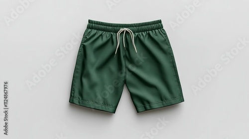 Men's Green Swim Trunks Mockup