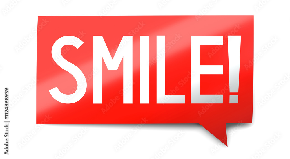 Fototapeta premium Smile - speech bubble - 3D illustration