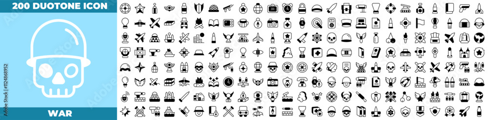 War Duotone Editable Icons set. War Duotone Editable Icons set.