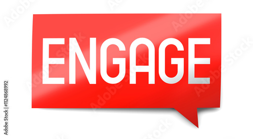 Cuadro en lienzo Engage - speech bubble - 3D illustration