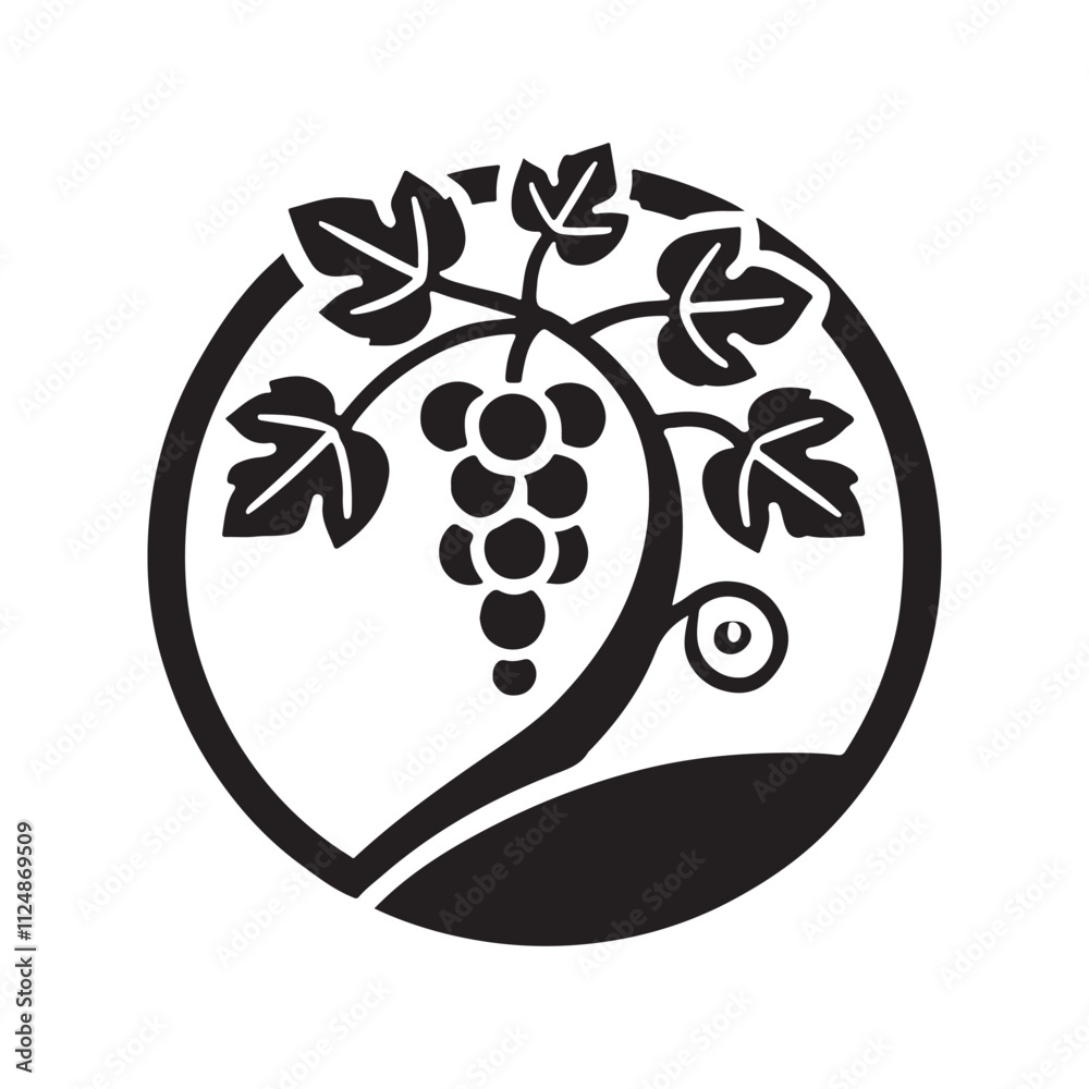 Professional Grapevine Silhouette Icons for Branding and Logos Professional Grapevine Silhouette Icons for Branding and Logos