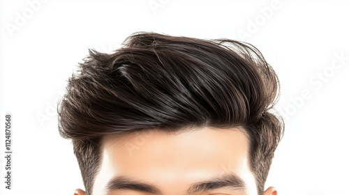 A men's trendy hairstyle