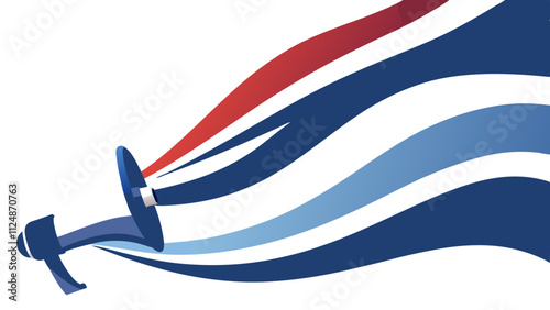 American Patriotism Powerful Voice, Freedom, Waves of Liberty, National Pride