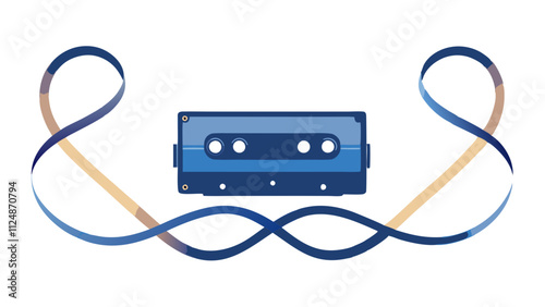 Retro Cassette Tape Music Nostalgia Vintage Audio Design Graphic