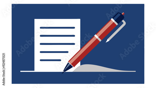 Red Pen Signing Important Document Contract Paperwork Agreement Form