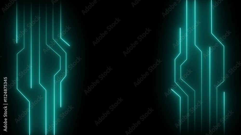 Digital Circuit Network Technology internet data space Background. Digital Data moving on Circuit Board and CPU loop backgrounds.
